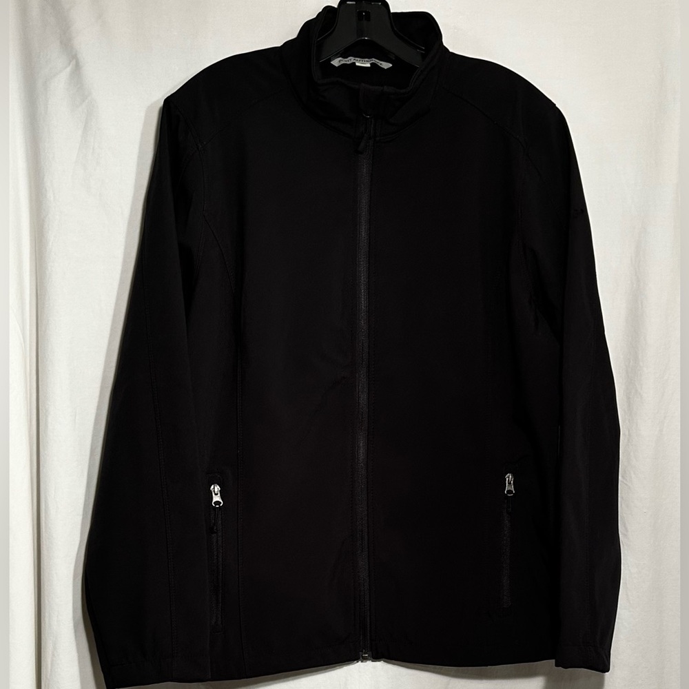 WOMENS XL BLACK ACTIVEWEAR FLEECE LINED ZIPPER POCKETS JACKET PORT AUTHORITY